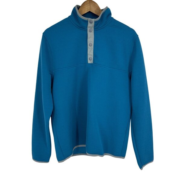J. Crew Authentic Fleece Quilted Knit Pullover Men's Size M - Picture 1 of 8